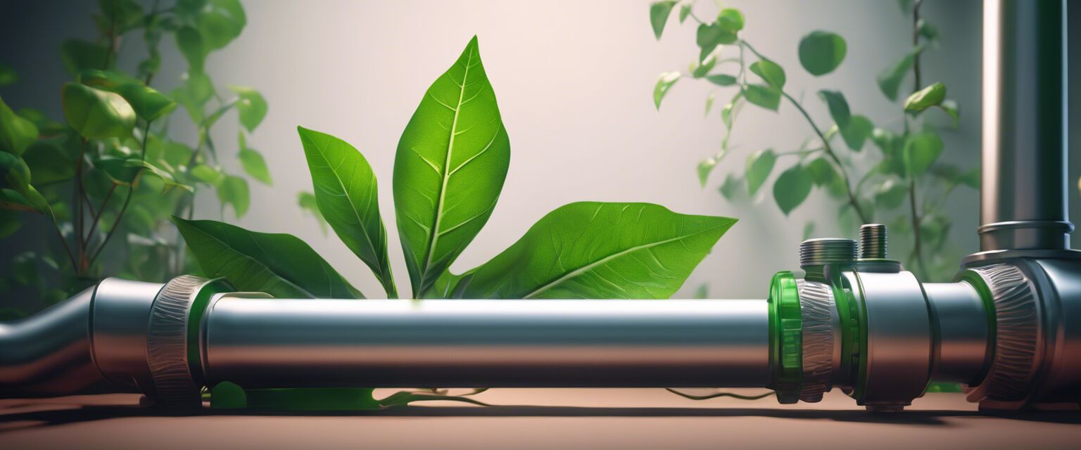 Sustainable plumbing illustration